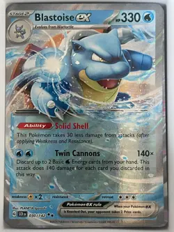 Blastoise ex 30/142 Double Rare Stellar Crown Pokemon NM - Image 1