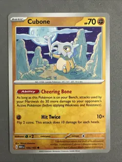 Pokemon TCG * Scarlet & Violet 151 Card * 104/165 Cubone Common * FRESH PK - Image 1