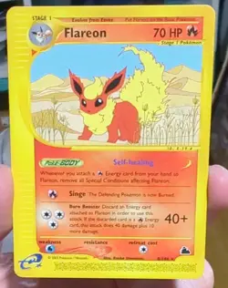 Pokemon TCG Flareon 8/144 Skyridge Rare Regular English 2003 70 HP Stage 1 - Image 2