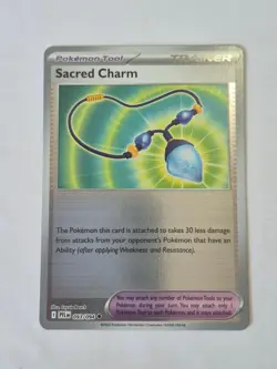 Sacred Charm 093/094 Uncommon Phantasmal Flames Pokemon Reverse Holo Near Mint - Image 1