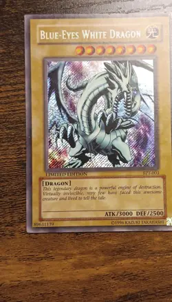 Konami Blue-Eyes White Dragon Secret Rare 2002 Tin Limited BPT-003 English - Image 1