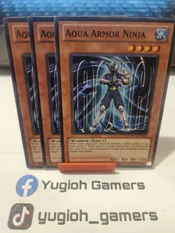 Yu-Gi-Oh Aqua Armor Ninja X3 ORCS Unlimited Common Light Played - Image 1