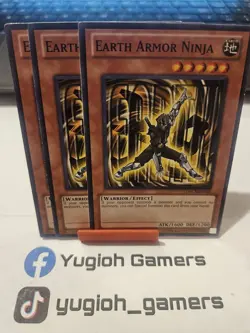 Yu-Gi-Oh Earth Armor Ninja X3 ORCS Unlimited Common Light Played - Image 1