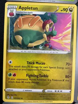 x9 Applin Dipplin Appletun pokemon cards 🍎🥧🐛 Cute Adorable mix lot - Image 5