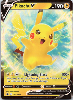 Pikachu V SWSH: Sword & Shield Promo Cards SWSH198 Near Mint NM - Image 1