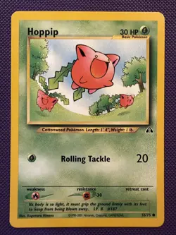 Hoppip 55/75 Neo Discovery Common Pokemon Card LP - Image 1