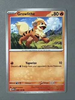 Pokemon TCG * Scarlet & Violet 151 Card * 058/165 Growlithe Common * FRESH PK - Image 1