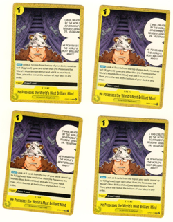 Set Of 4 He Possesses The Worlds Most Brilliant Mind OP07-114 One Piece Card - Image 3