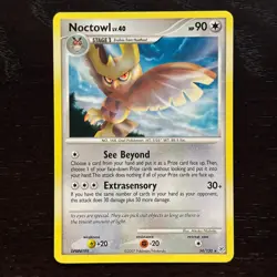 Noctowl 34/130 Pokemon Diamond & Pearl Regular Rare Card MP - Image 1