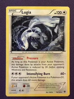 Lugia 78/124 XY Fates Collide Rare Pokemon Card LP - Image 1