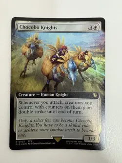 Chocobo Knights Foil Borderless MTG Magic the Gathering Card NM Near Mint FIC - Image 1
