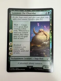 Summon: Fat Chocobo Foil MTG Magic the Gathering Card NM Near Mint FIN - Image 1