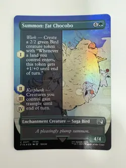 Summon: Fat Chocobo Foil Borderless Alternate MTG Magic Gathering Card Mint FIN - Image 1