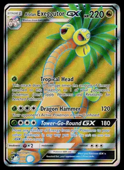 Pokemon Card - Alolan Exeggutor GX Crimson Invasion 107/111 Rare Ultra 2017 - Image 1