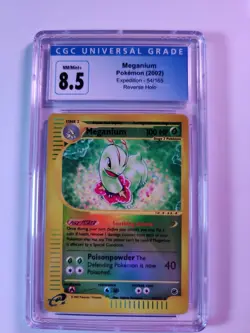 CGC 8.5 MINT Meganium 2002 Expedition 54/165 Reverse Holo Pokemon Card psa - Image 1