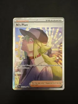 Rare N's Plan Black Bolt Trainer SIR Pokemon Trading Card Special Illustration - Image 1