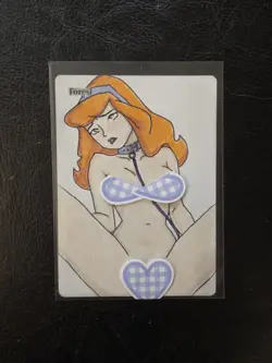 Magic MTG Altered Forest Land Card | Hand Colored & Painted Anime Girl - Image 1