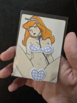 Magic MTG Altered Forest Land Card | Hand Colored & Painted Anime Girl - Image 2