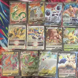 Pokemon V, VSTAR, VMAX Rayquaza, Pikachu, Leafeon Lot Sword & Shield - 16 Cards - Image 1