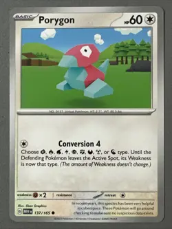 Pokemon TCG * Scarlet & Violet 151 Card * 137/165 Porygon Common * FRESH PK - Image 1