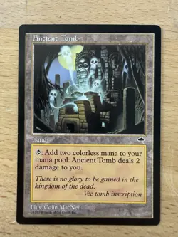 Vintage MTG Ancient Tomb Tempest Excellent Limited Play - Image 1