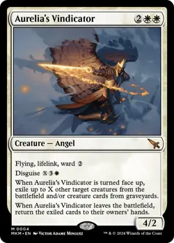 MTG Aurelia's Vindicator [Murders at Karlov Manor] Foil Near Mint Magic - Image 1
