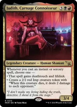 MTG Judith, Carnage Connoisseur [Murders at Karlov Manor] Foil Near Mint Magic - Image 1