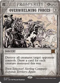 MTG Overwhelming Forces [Outlaws of Thunder Junction: Breaking News] Near Mint - Image 1