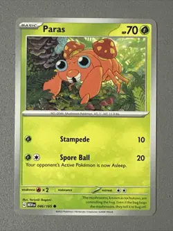 Pokemon TCG * Scarlet & Violet 151 Card * 046/165 Paras Common * FRESH PK - Image 1