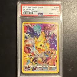 Pokemon Crown Zenith Pikachu Secret Rare Full Art Holo 160/159 PSA 10 - Image 1