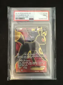 2016 POKEMON XY FATES COLLIDE #119 FULL ART/UMBREON EX PSA 9 - Image 1