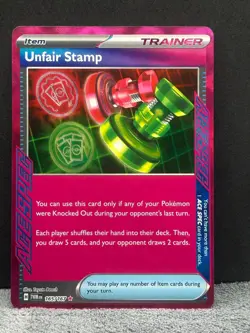 Unfair Stamp 165/167 ACE SPEC Rare Twilight Masquerade Pokemon Holo Near Mint - Image 1