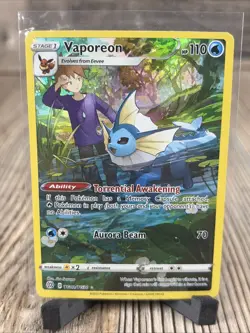 Pokemon Vaporeon Brilliant Stars TG02/TG30 Holo Trading Card NM - Image 1