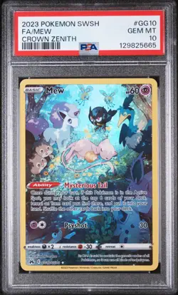 Pokemon Mew Crown Zenith Galarian Gallery Full Art #GG10 PSA 10 Gem Mint - Image 1
