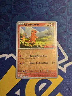 Pokemon Charmander GameStop Promo 004/165 Scarlet & Violet Holo 70 HP - Image 1