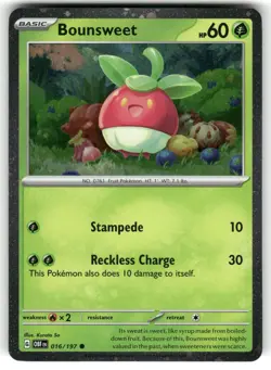Bounsweet 016/197 Cosmos Holo Common Pokemon NM - Image 1
