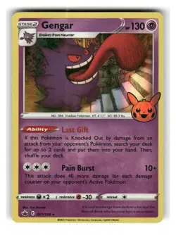 Gengar 057/198 Holo Promo Trick or Trade BOOster Pokemon Holo Near Mint - Image 1