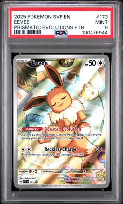 2025 POKEMON SVP EN-SV BLACK STAR PROMO #173 EEVEE PSA 9 - Image 1