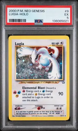 2000 POKEMON NEO GENESIS #9 LUGIA-HOLO PSA 5 - Image 1