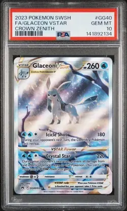 PSA 10 GLACEON VSTAR GG40 CROWN ZENITH GALARIAN GALLERY POKEMON GEM MINT - Image 1