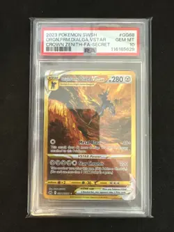 2023 Pokemon TCG Crown Zenith Origin Forme Dialga Vstar GG68/GG70 PSA 10 - Image 1