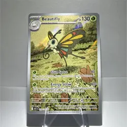 Pokemon Beautifly 219/217 ASC Illustration Rare Full Art Holo Insect 130 HP - Image 1