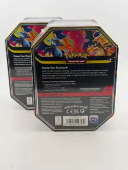 Pokemon Mega Charizard X/Y Tin (SEALED) Phantasmal Flames - 2 Tins Set - Image 4