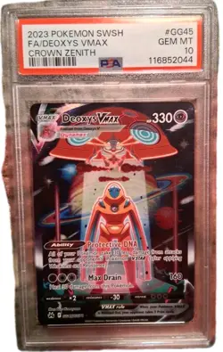 Pokemon TCG Deoxys VMAX GG45/GG70 Crown Zenith Ultra Rare Holo PSA 10 English - Image 1