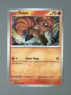 Pokemon TCG * Scarlet & Violet 151 Card * 037/165 Vulpix Common * FRESH PK - Image 1