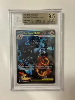 Mega Charizard X ex SIR Pokemon Phantasmal Flames 125/094 BGS 9.5 Gem Mint CLEAN - Image 3