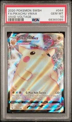PSA 10 Pikachu VMAX Ultra Rare 44/185 Vivid Voltage English Pokemon Gem Mint - Image 1