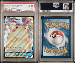 PSA 10 Pikachu VMAX Ultra Rare 44/185 Vivid Voltage English Pokemon Gem Mint - Image 3