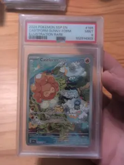 PSA 9 Castform Sunny Form 195/191 Illustration Rare IR Pokemon - Image 1