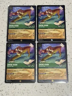 Disney Lorcana Shere Khan Fearsome Tiger x4 88/204 Whispers in the Well Non-Foil - Image 1